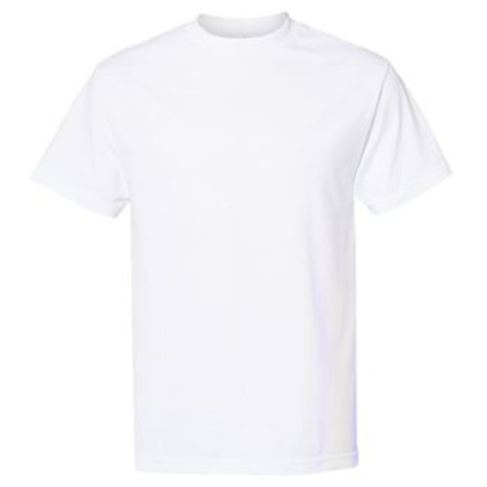 🆕 ALSTYLE ADULT ULTRA COTTON ROUND-NECK SHORT SLEEVE T-SHIRT - WHITE - LARGE